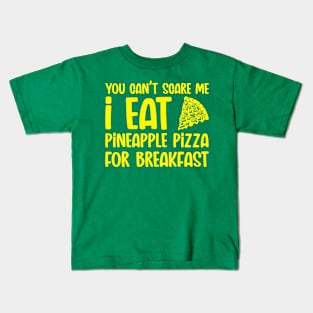 Scared Pineapple Pizza (Mono) Kids T-Shirt